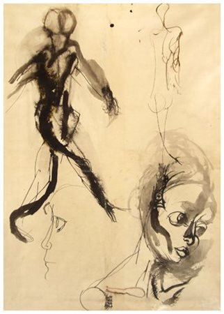 RENATO GUTTUSO Bagheria 1912 – Roma 1987 Senza titolo 1961 Inchiostri su...