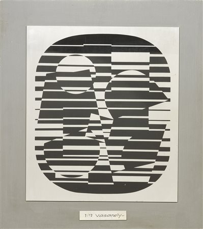 Victor Vasarely Pecs 1906 - Parigi 1997 Zeta, (1955) Serigrafia su alluminio...