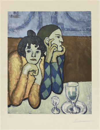 Pablo Picasso (d'après) Malaga 1881 - Mougins 1973 L'Arlequin et sa Compagne...