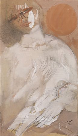 Bruno Saetti Bologna 1902 - 1984 Maternità, 1974 Tempera e carboncino su...