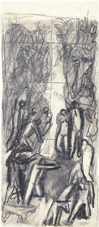 Mario Sironi Sassari 1885 - Milano 1961 Studi di figure Matita e carboncino...