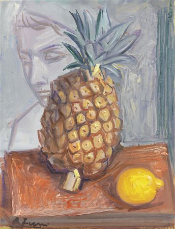 Achille Funi Ferrara 1890 - Appiano Gentile (Co) 1972 Natura morta Olio su...