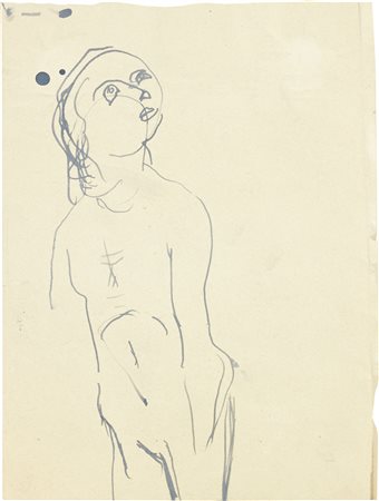 Mario Sironi Sassari 1885 - Milano 1961 Figura China su carta, cm. 23,4x17