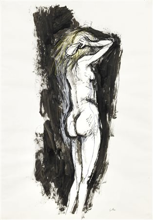 Renato Guttuso Bagheria (Pa) 1912 - Roma 1987 Nudo, anni Settanta China,...