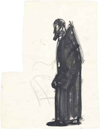 Mario Sironi Sassari 1885 - Milano 1961 Figura Tempera acquerellata e matita...