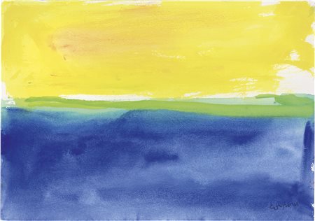 Antonio Corpora Tunisi 1909 - Roma 2004 Tramonto sul mare, 2000 Acquerello su...