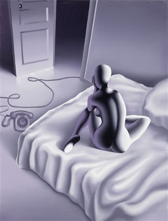 Mark Kostabi Los Angeles 1960 Monica, 2003 Olio su tela, cm. 130x100 Firma,...