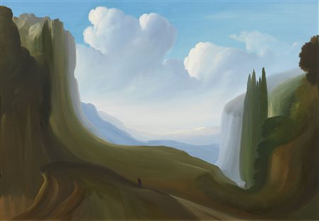 Ubaldo Bartolini Montappone (AP) 1944 Pesaggio, 1993 Olio su tela, cm. 70x100...