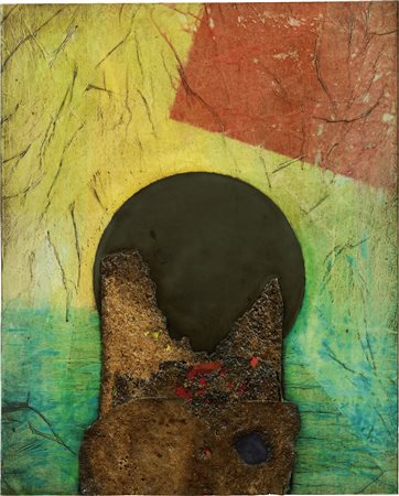 Roberto Crippa Milano 1921 - Bresso (Mi) 1972 Aurora, 1968 Collage su tavola,...