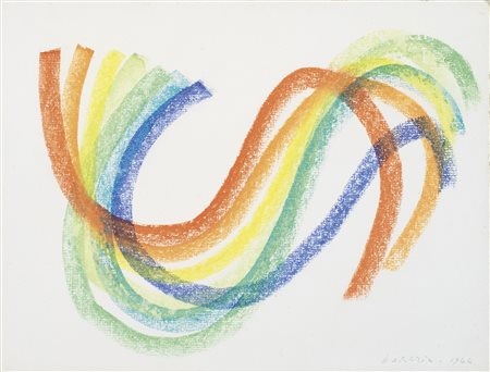Piero Dorazio Roma 1927 - Perugia 2005 Senza titolo, 1966 Pastelli su carta,...