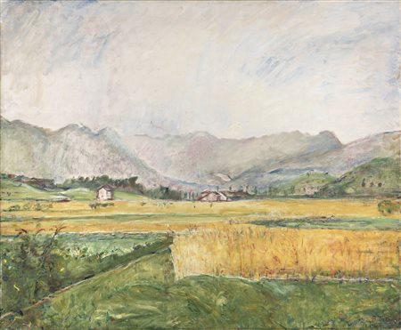 Arturo Tosi Busto Arsizio (Va) 1871 - Milano 1956 Luglio Olio su tela, cm....