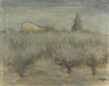 Ottone Rosai Firenze 1895 - Ivrea (To) 1957 Paesaggio, 1942 Olio su tela, cm....