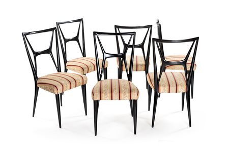 ICO PARISI FRATELLI RIZZI Set di sei sedie