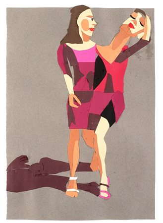 Chantal Joffe "Senza titolo" 2004
collage di carte
cm 50x35
Firmato sull'etichet