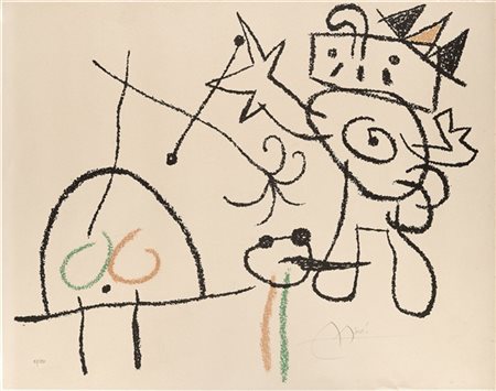 Joan Mirò "Ubu aux Baleares" 
litografia a colori su carta Arches
cm 50x65
Firma