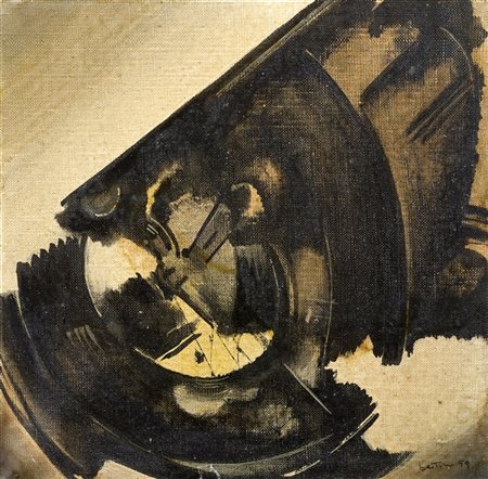 Gianni Bertini "Senza titolo" 1959
olio su tela
cm 25x25
Firmato e datato 59 in