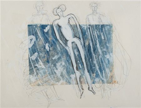 Mimmo Paladino "Senza titolo" 1991
tecnica mista e collage su carta
cm 30x40
Fir