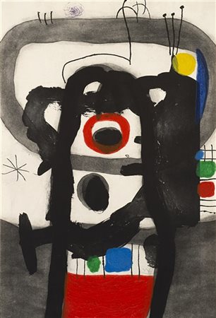 Joan Mirò "L'Enragé" 1967
acquaforte acquatinta a colori
cm 89,5x61
Firmata in b