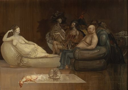 Riccardo Tommasi Ferroni "Studio per interno" 1971
olio su tela
cm 70x100
Firmat