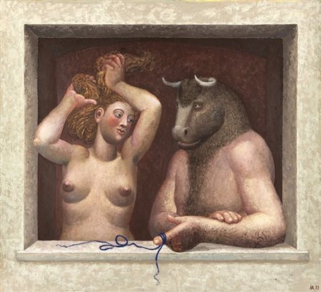 Hermann Albert "Minotaurus + Frau" 1993
olio su tela
cm 215x235
Siglato e datato