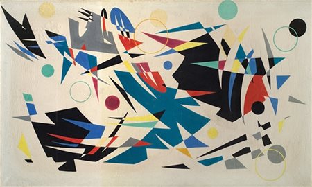 Edoardo Giordano "Senza titolo" 1954
olio su tela
cm 60x100
Firmato e datato 10-