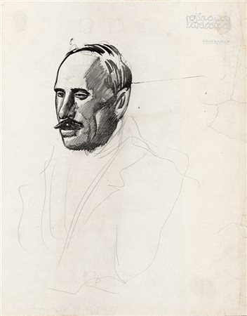 Mario Sironi"Ritratto. Studio di illustrazione per “Domando la Parola! – Il lunedì del Popolo d’Italia”"