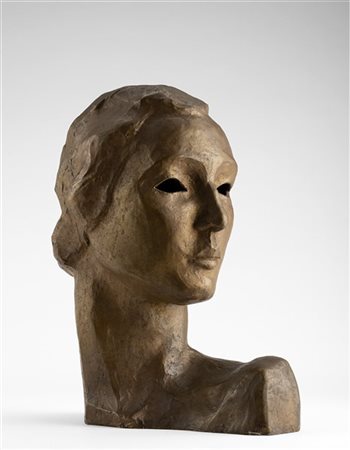 Ferruccio Vecchi "Busto di donna" bronzocm 32x25x12Firmata in basso Esposiz