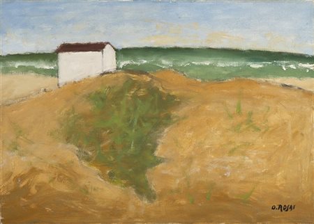 Ottone Rosai "San Vincenzo" 1955
olio su tela
cm 50x70,3
Firmato in basso a dest