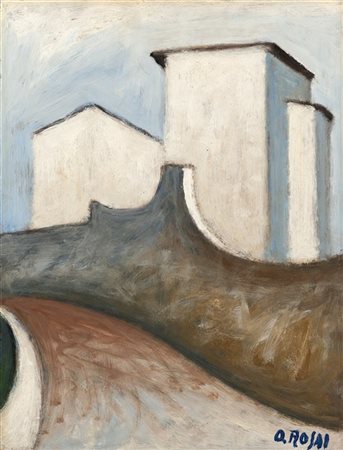Ottone Rosai "Muri" 1956 circa
olio su masonite
cm 40x30
Firmato in basso a dest