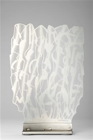 Pietro Consagra "Sottilissima n. 2" 1995
acciaio inox forato
cm 25x17,7x0,02
Fir