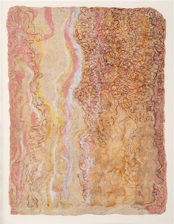 Mark Tobey "Pink waves" 1962
tecnica mista su carta
cm 30x23
Firmato e datato 62