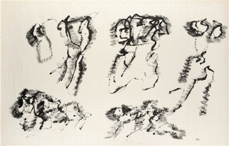 Henri Michaux "Senza titolo" 1967
acrilico su carta
cm 60x90
Siglato in basso a