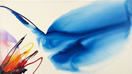 Paul Jenkins "Phenomena Blue Sight Through" 1967
acrilico su tela
cm 52,5x93
Fir