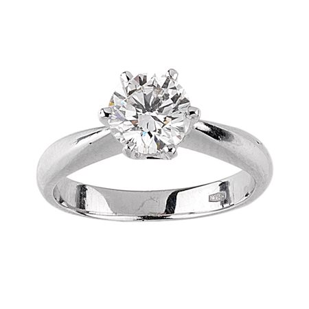 ANELLO IN ORO BIANCO E DIAMANTE al centro un diamante taglio brillante...