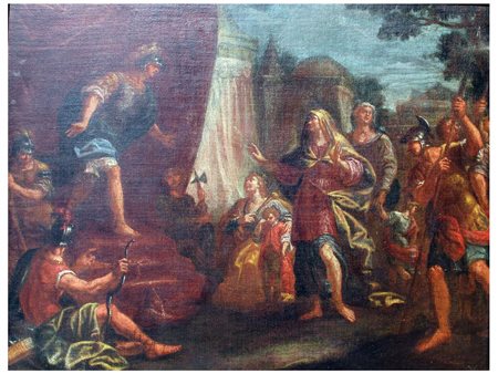 Cesare Giuseppe Mazzoni (1678-1763) Salomone incensa gli idoli/La famiglia di...