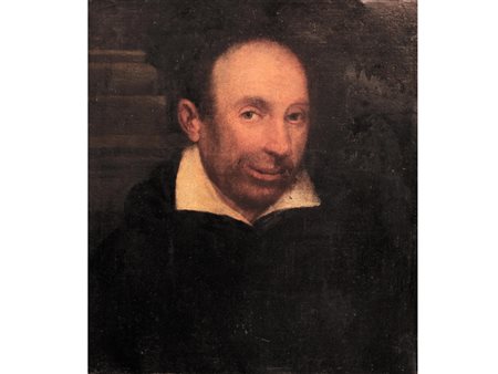 Scuola lombarda del XVIII secolo Prelato Olio su tela Misure 51x46 cm