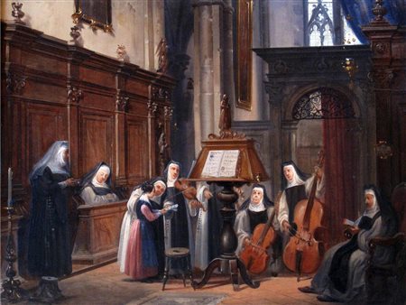 Federico Moja (Milano 1802- Venezia 1885) Monastero di frati/Convento di...