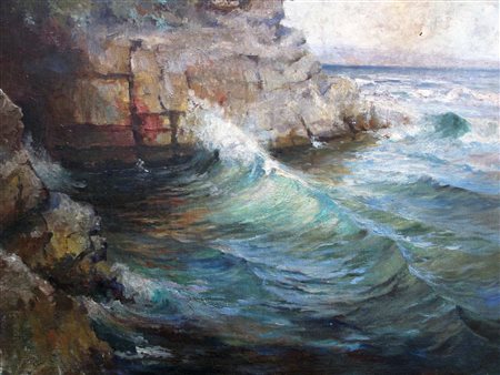 Zlatko Faulwetter (1905) Paesaggio Olio su tela Firmato Il pittore Faulwetter...