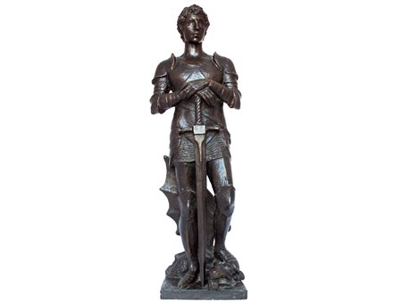 Claudio Botta (Manerbio 1891 – Milano 1958) San Giorgio Bronzo Firmato...