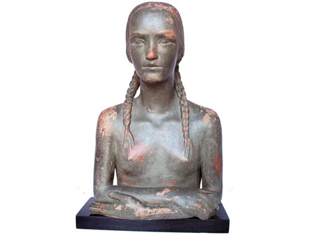 Domenico Lusetti (1908-1971) Busto di bambina Terracotta Firmata all'interno...