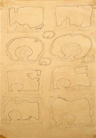 LUCIO FONTANA, Studi per teatrini, c. 1965