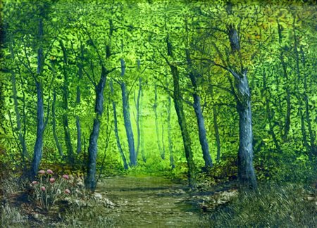 ALBERTO VESPAZIANI, Luci nel bosco, c. 1990
