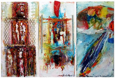 DUCCIO DI MONTE, Per la morte di Garcia Lorca (trittico), 2015