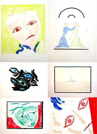 VIRGILIO GUIDI, Incontro, S. Giorgio, Prigioniere, Occhi nello spazio, Testa, Cielo inquieto, 1968