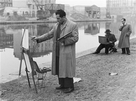 Bruno Stefani Milano Darsena, Il pittore 1940 ca.

Stampa fotografica vintage al