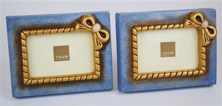 COPPIA DI PORTAFOTO MEDIE THUN cm 17x14 ottime condizioni