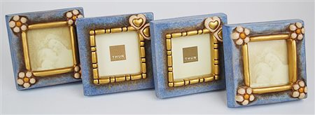 LOTTO DI QUATTRO PORTAFOTO PICCOLE THUN cm 11,5x11,5 ottime condizioni