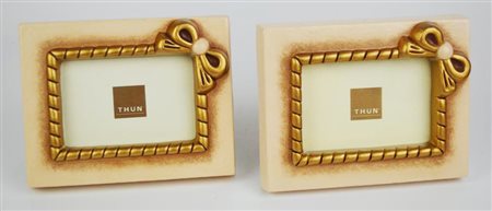 COPPIA DI PORTAFOTO MEDIE THUN cm 17x14 ottime condizioni