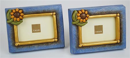 COPPIA DI PORTAFOTO MEDIE THUN cm 17x14 ottime condizioni