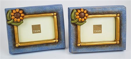 COPPIA DI PORTAFOTO MEDIE THUN cm 17x14 ottime condizioni